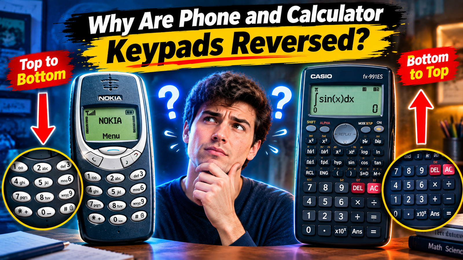 Why Are Phone and Calculator Keypads Reversed?