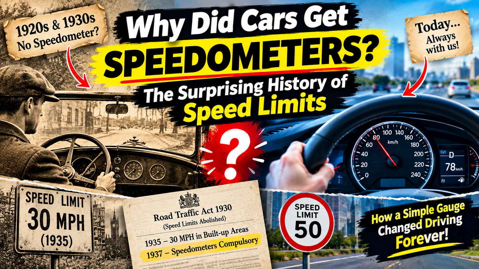 Why Did Cars Get Speedometers? The Surprising History of Speed Limits