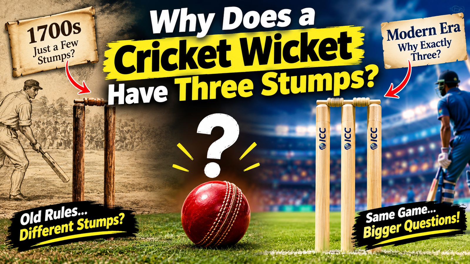 Why Does a Cricket Wicket Have Three Stumps?